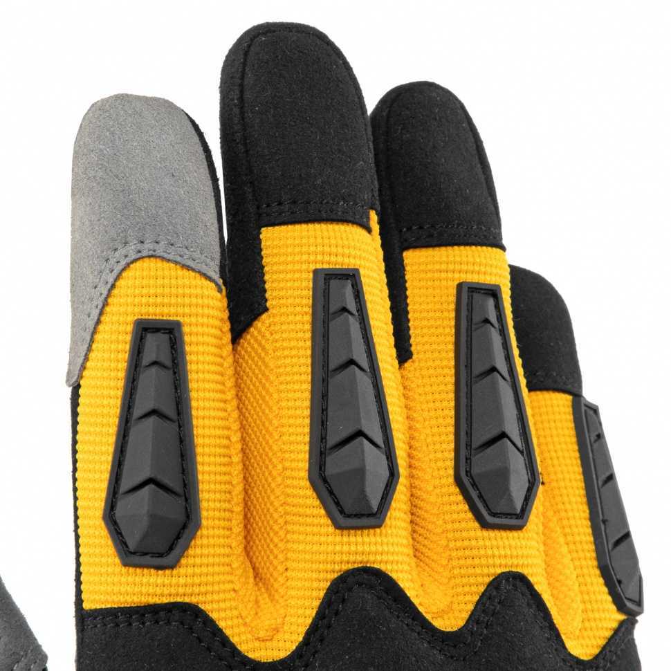 Перчатки универсальные, усиленные, с защитными накладками, размер 9// Denzel Средства защиты рук фото, изображение