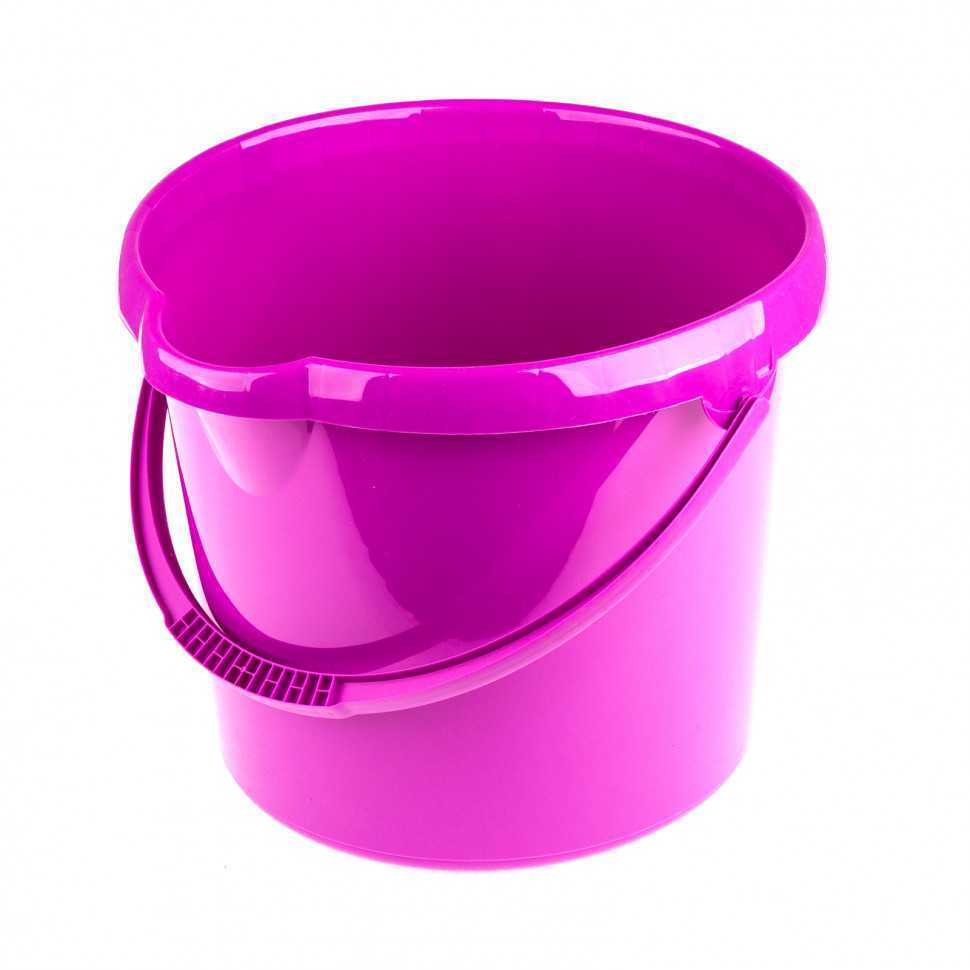 Ведро пластмассовое круглое 12 л, фиолетовое Elfe Архив товарных позиций фото, изображение
